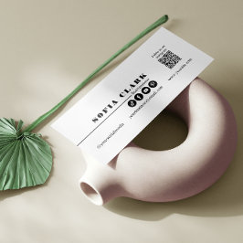 Instagram Följ oss Qr-kod, svartvitt Litet Visitkort