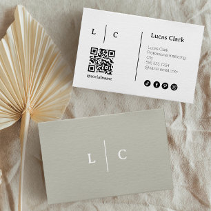 Instagram Följ oss Qr-kodens moderna minimala Tren Visitkort