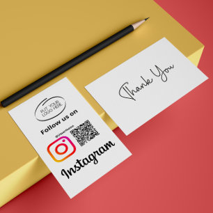 Instagram Följ oss Qr-Tack Visitkort