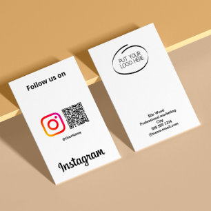 Instagram Följ oss QR-Trendiget Social Media Visitkort