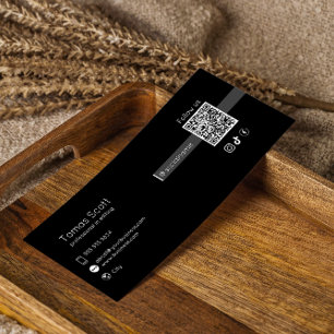 Instagram Följ USA Qr Code Black Litet Visitkort