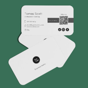 Instagram Följ USA Qr Code Black Visitkort