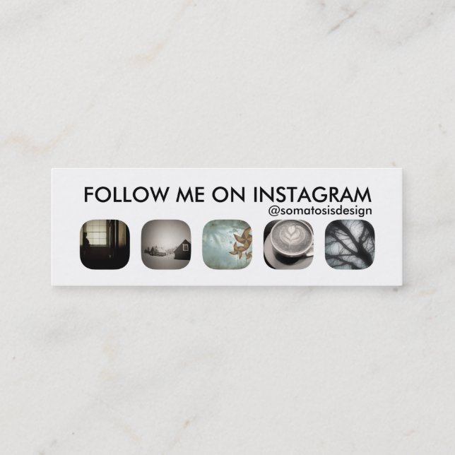 instagram-följare mini visitkort (Baksida)