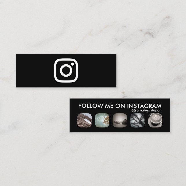instagram-följare mini visitkort (Fram/baksida)