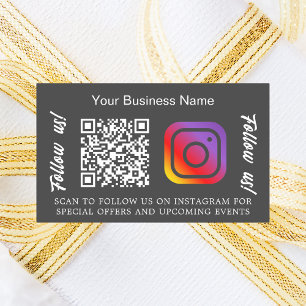 Instagram för grått-verksamhet namn rektangulärt klistermärke