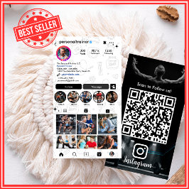 Instagram för personlig modern och Trendig med trä Visitkort