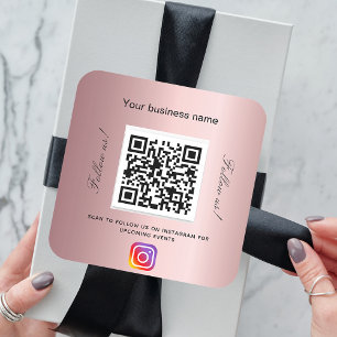 Instagram för rosa-försäljning namn-kod fyrkantigt klistermärke