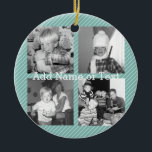 Instagram fotoCollage 4 bilder - blått görar Julgransprydnad Keramik<br><div class="desc">Ljus - blåttstreck - använda fyra kvadrerar foto för att skapa en unik och personlig gåva. Eller du kan hålla hipstervalpen och göra en moderiktig minnessak. Om du behöver att justera bilderna,  klicka på skräddarsyverktyg för att göra ändringar.</div>