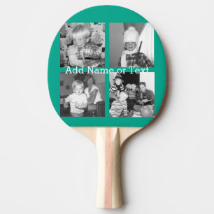 Instagram fotoCollage med 4 bilder - smaragd Pingisracket