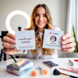 Instagram-fotofoto-trendig, holografiskt pastellre