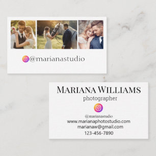 instagram fotograf 3 bilder minimalistisk chic visitkort
