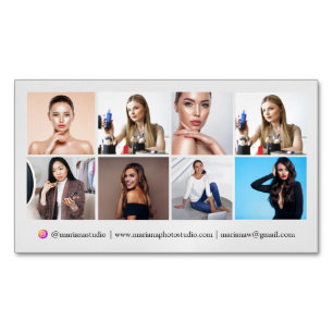 instagram-fotografi 8 chic för fotokollage magnetiska visitkort