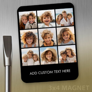 Instagram-fotokollage med 9 bilder magnet