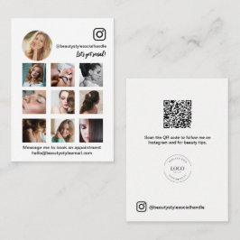Instagram fotokollage skönhet sociala medier logot visitkort