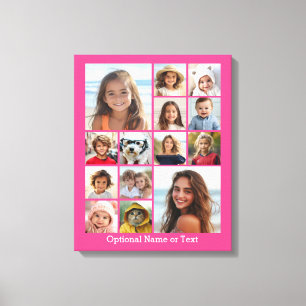 Instagram-fotokollage - Upp till 14 bilder Rosa