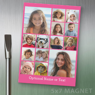 Instagram-fotokollage - Upp till 14 bilder Rosa