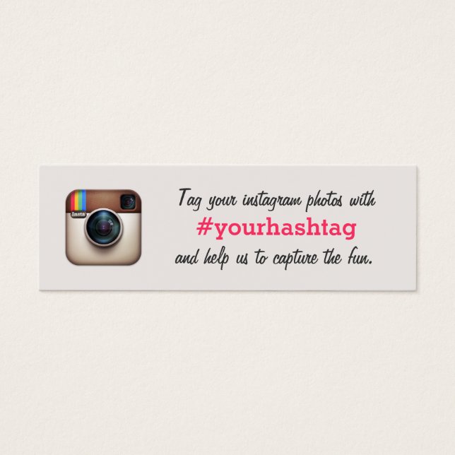 Instagram Foton Hashtag Bröllop Infoga kort (Framsidan)
