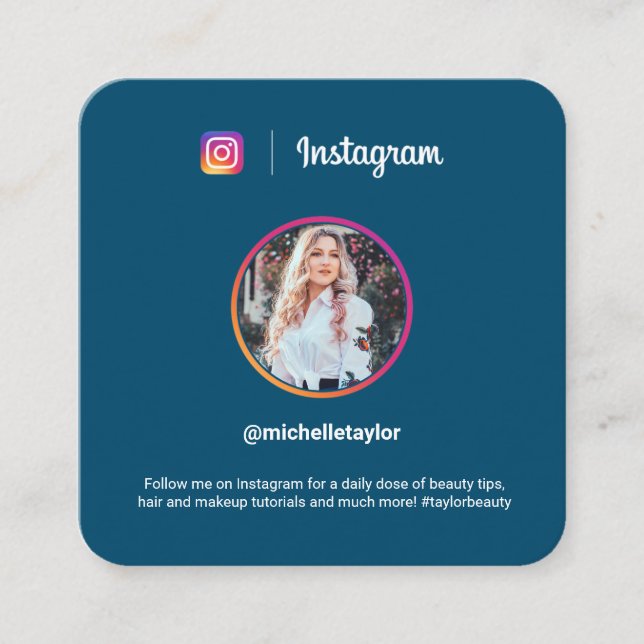 Instagram-fotot trendig social-media modern blått (Framsida)