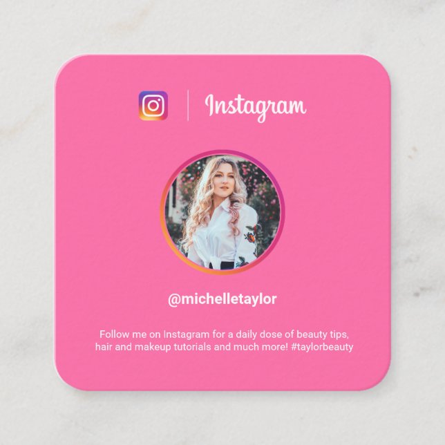 Instagram-fotot trendig social-media modern fuchsi (Framsida)