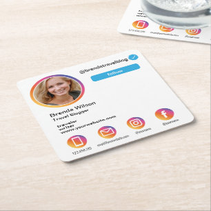 Instagram-fotot trendig social-media modern underlägg papper kvadrat