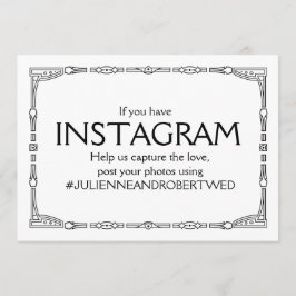 "Instagram Hashtag" Art Deco Stil Bröllop