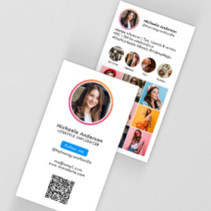 Instagram Influencer QR-kod Visitkort