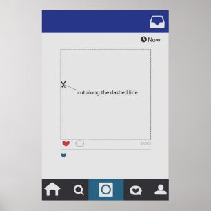 Instagram-inspirerad ram till fotobåda för bröllop poster