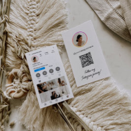 Instagram Light Themme QR-kod 7 Photo Social Media Visitkort