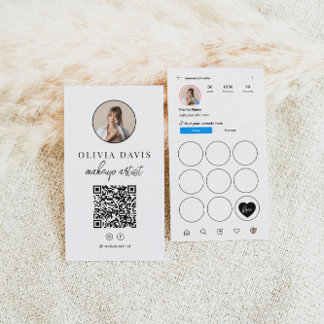 Instagram Ljust Tema QR-kod Lojalitet Stämpel Kort