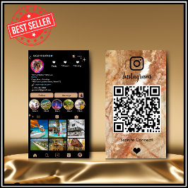 Instagram LUXURY Marmor QR-kod Visitkort