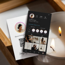 Instagram Mörk Tema QR-kod 7 Photo Social Media Visitkort