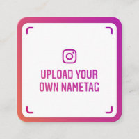 Instagram nametag för foto av det moderna trendige