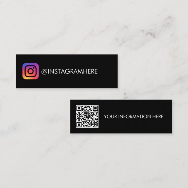 Instagram och QR-kod Visitkort (Fram/baksida)