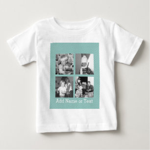 Instagram Photo Collage 4 bilder - blue rand Tee