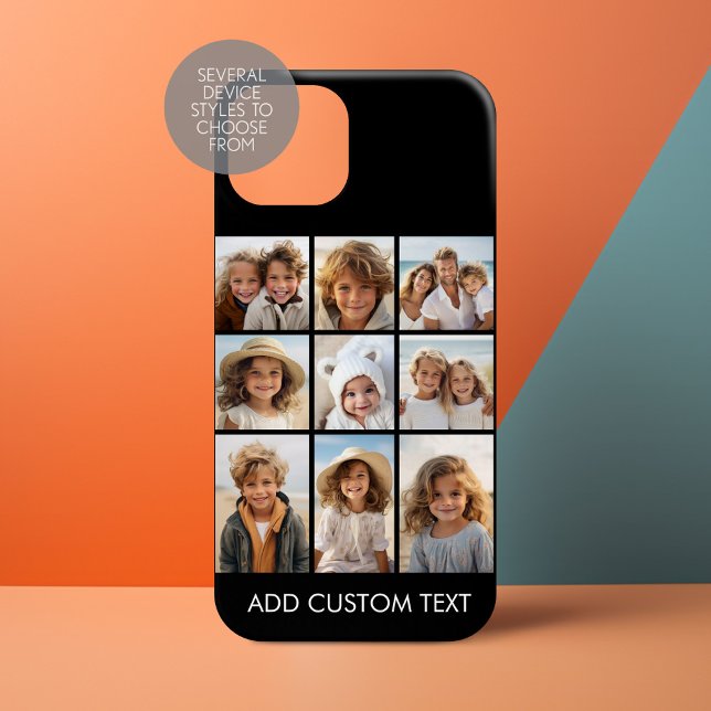 Instagram Photo Collage med 9 foton (Personalize a Phone Case with your photos and monogram)