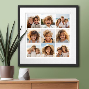 Instagram Photo Collage med 9 foton Poster