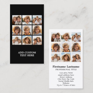 Instagram Photo Collage med 9 foton Visitkort