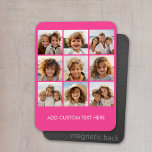 Instagram Photo Collage med 9 kvadratfoton Magnet<br><div class="desc">Använda dina foton utan ramar på den här! Lägg till bilder och bilder som du vill använda på den här remsa om du vill ha en roligt minneshållare. Ett konstnärligt sätt att visning ditt bästa bilder för fotodelning.</div>
