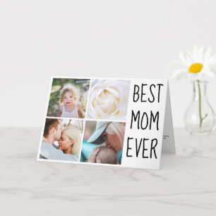 Instagram Photo Collage Mors dag Card för Mamma Kort