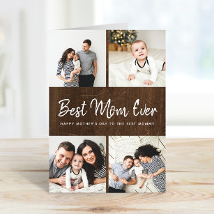 Instagram Photo Collage Mors dag Card för Mamma Kort