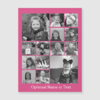 Instagram Photo Collage - Upp till 14 foton Rosa
