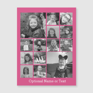 Instagram Photo Collage - Upp till 14 foton Rosa