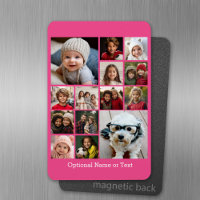Instagram Photo Collage - Upp till 14 foton Rosa