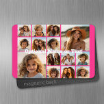 Instagram Photo Collage - Upp till 14 foton Rosa Magnet<br><div class="desc">En design med färgstark bakgrund. Använda upp till fjorton fyrkantiga foton för att skapa en unik och personlig gåva. Om du behöver justera bilder klickar du på verktyg för att anpassa ändringar.</div>