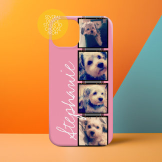 Instagram Photo Film Strip - 4 foton rosa grått
