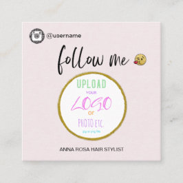 *~* INSTAGRAM ~ QR Code Social Media LOGOTYP Squar Fyrkantigt Visitkort