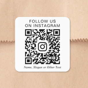 Instagram QR-kod Fyrkantigt Klistermärke