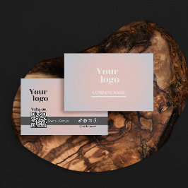 Instagram Qr-kod Modern fetstil Pastel Hologragraf Visitkort