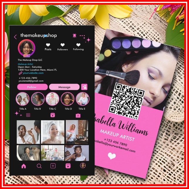 Instagram Scan to Connect QR-kod Visitkort (Skapare uppladdad)