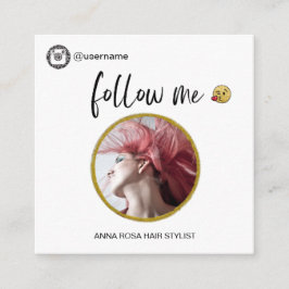 *~* INSTAGRAM Social Media Icons - Emoji QR-kod  Fyrkantigt Visitkort